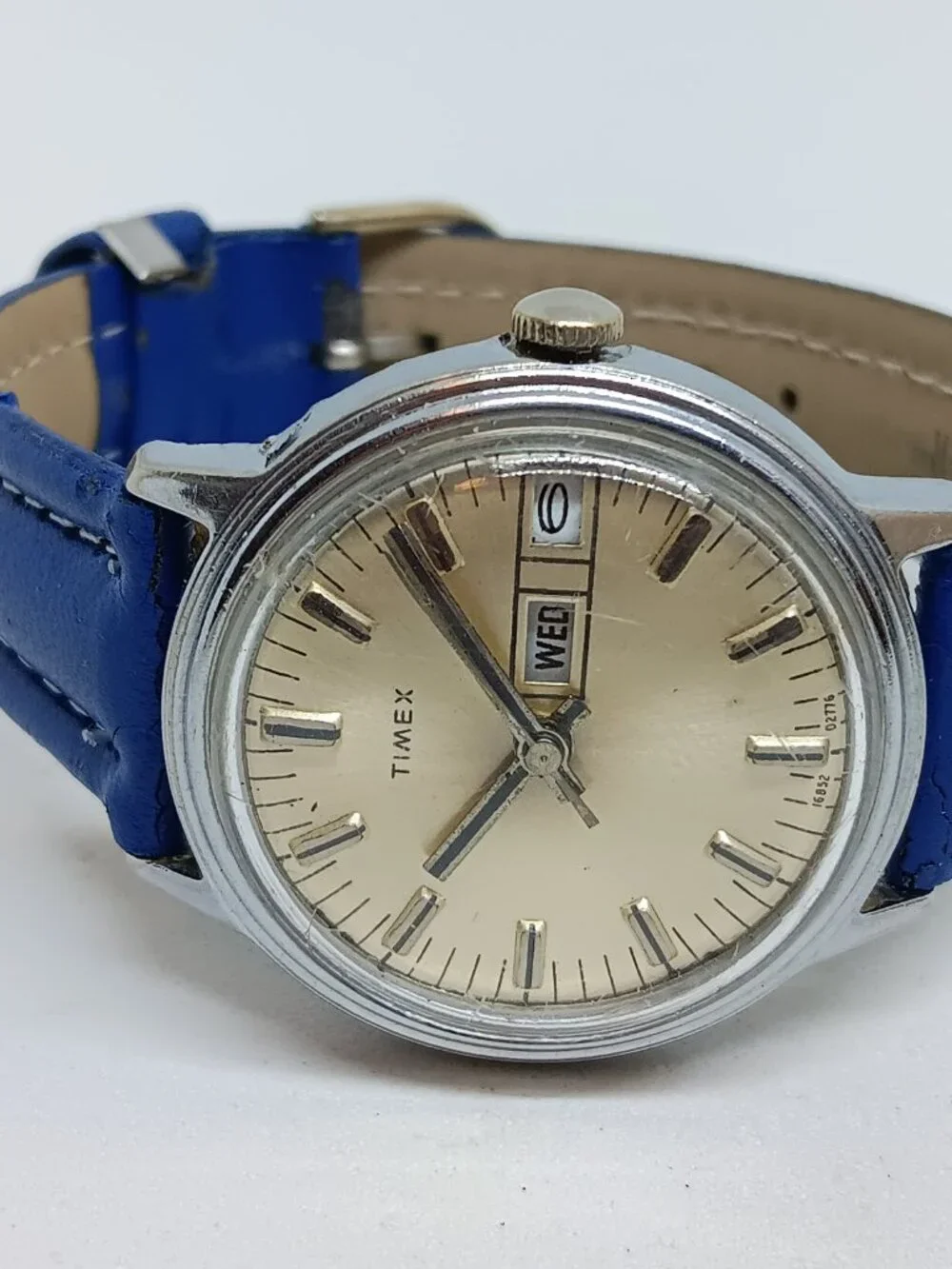 VINTAGE 1976 Timex Mercury M27 16852-02776 Men's 35mm Mechanical Day/Date Watch
